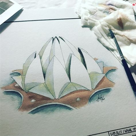 Lotus Temple Painting, Lotus Temple Sketch, Indian Monuments Drawings, Indian Monuments Sketches, Lotus Temple Drawing, Srilankan Architecture, Plates Architecture, Monument Sketch, Lotus Building