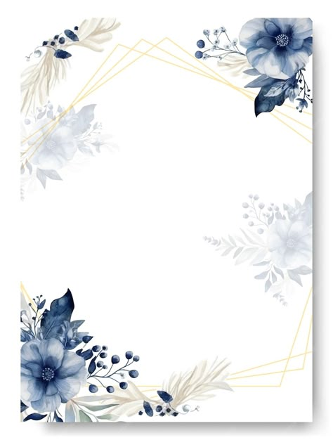 Invitation Card For Wedding Design, Indian Wedding Invitation Background, Wedding Card Design Background, Flower Invitation Template Floral, Floral Invitation Template Free, Background Wedding Invitation Design, Invitation Card Template Blank, Blue Invitation Background, Wedding Card Design Templates