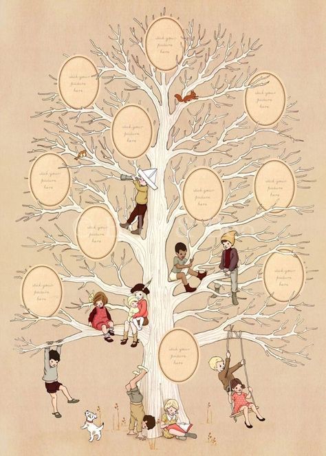 Family Tree Illustration, Family Tree Drawing, Family Tree Painting, Family Tree Poster, Family Tree Print, Family Tree Art, Family Tree Project, Belle And Boo, Family Tree Chart