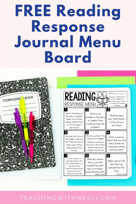 Readers Response Prompts, Reading Response Prompts, Readers Response Journal, Reading Journal Prompts, Reader Response Journals, Readers Response, Reading Rotations, 4th Grade Writing Prompts, Reading Prompts