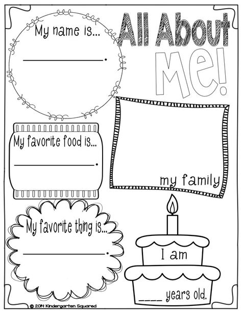 Snag this for FREE! Perfect for Back to School with kinders! All About Me Worksheet Preschool, About Me Worksheet, Me Worksheet, All About Me Printable, Worksheet Preschool, All About Me Worksheet, All About Me Preschool, About Me Activities, Beginning Of The School Year