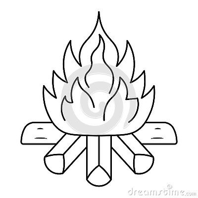 bonfire-sketch-hot-flame-fire-burns-ignition-wooden-firewood-vector-illustration-coloring-book-children-isolated-background-doodle-style Bonfire Sketch, Bonfire Drawing, Flame Sketch, Leader Logo, Wood Illustration, Fire Drawing, Doodle Style, Stencils Wall, Denim Jackets