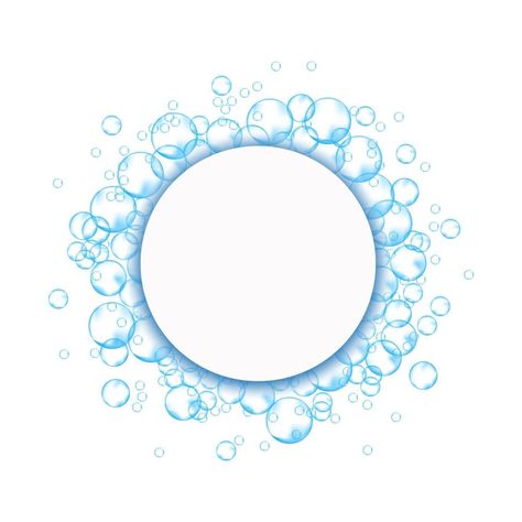 Soap Bubbles Illustration, Soap Bubbles Aesthetic, Dishwashing Logo Design, Soap Background, Cartoon Spaceship, Bubble Pictures, Adobe Illustrator Graphic Design, Frame Blue, Foam Soap