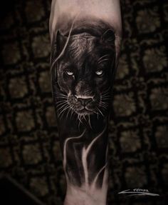 10 Best Black Panther Tattoo Ideas You'll Have To See To Believe! | Outsons | Men's Fashion Tips And Style Guides Panther Tattoo Meaning, Tato Realis, Macan Kumbang, Arm Cover Up Tattoos, Cover Up Tattoos For Men, Animal Tattoos For Men, Black Panther Tattoo, Totem Tattoo, Animal Sleeve Tattoo