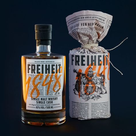 German Packaging Design, Whiskey Bottle Packaging, Cool Whiskey Bottles, Whiskey Branding Design, Rakija Design, Whisky Packaging Design, Whisky Label Design, Whiskey Packaging Design, Whisky Bottle Design