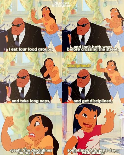 Stitch Disney Funny, Funny Lilo And Stitch, Disney Memes Hilarious, Lilo And Stitch Funny, Disney Memes Funny, Lilo And Stitch Memes, Paused Disney Movies, Lilo And Stitch Quotes, Disney Quotes Funny