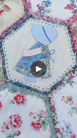 Sun Bonnet Sue Patterns Free, Sunbonnet Sue Patterns Free, Emma Jones, Sunbonnet Sue Quilts, Sunbonnet Sue Patterns, Baby Quilt Ideas, Sunbonnet Sue, Needle Case, Applique Patterns