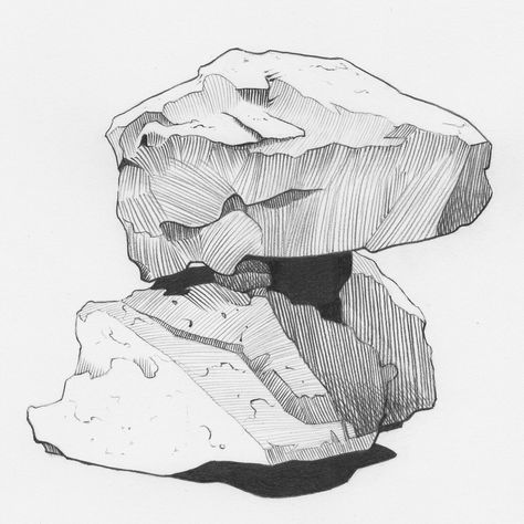 ArtStation - Rock studies from photo reference 001 Rock Study, Studies Drawing, Demon Drawing, Hatch Drawing, Texture Sketch, Environment Sketch, Study Drawing, Drawing Rocks, Ocean Drawing