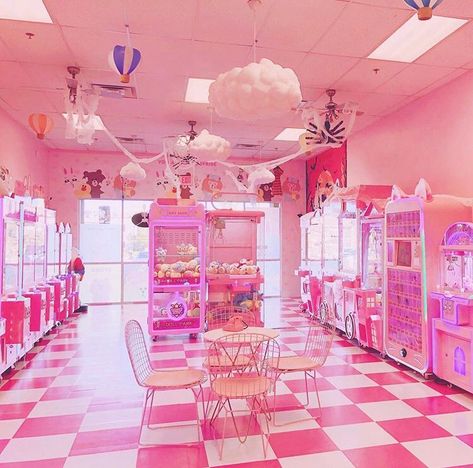 Pink Playground, Arcade Aesthetic, Real Background, Crane Game, Claw Machine, Drawing Anime Clothes, Las Vegas Trip, Aesthetic Rooms, Vegas Baby