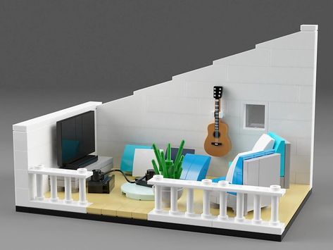 Family house interior | Interior of the family house. Comput… | Flickr Family House Interior, Lego House Ideas, Lego Furniture, Lego Challenge, Construction Lego, Lego Sculptures, Lego Diy, Lego Activities, Lego Modular