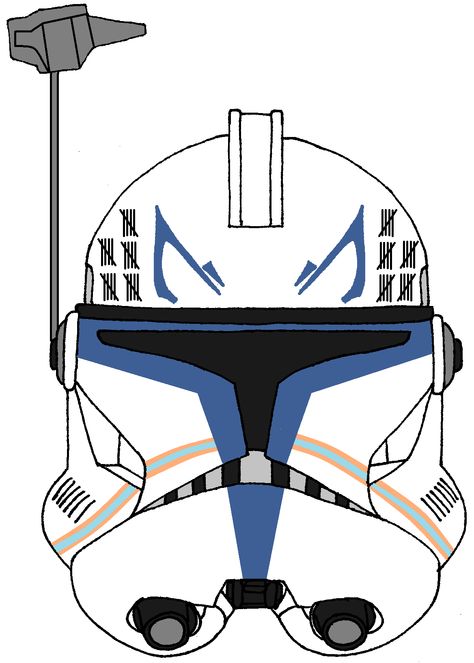 Clone Trooper Captain Rex's Helmet 3 Star Wars Rex Helmet, Captain Rex Helmet Art, Clone Trooper Helmet Art, Captain Rex Helmet Tattoo, Clone Trooper Helmet Drawing, Rex Helmet Star Wars, Star Wars Clone Wars Tattoo Ideas, Clone Trooper Helmet Tattoo, Captain Rex Drawing