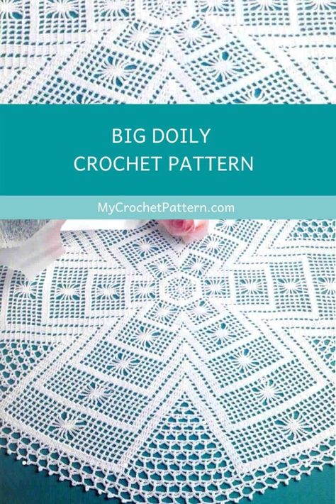 Rectangular Doily Pattern Free Crochet, Crochet Doily Diagram Tablecloths, Large Crochet Doily, Vintage Crochet Doily Pattern, Crochet Table Cloth, Crochet Doily Pattern, Easy Amigurumi Pattern, Crochet Patterns Filet, Crochet Lace Doily