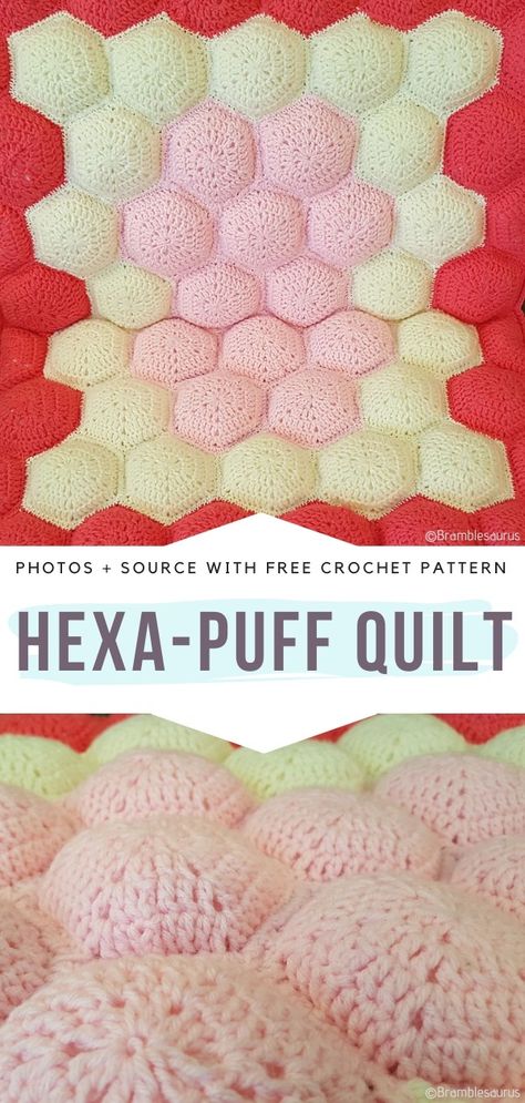 Afgan Patterns, Puff Quilt Pattern, Textured Crochet Blanket, Puff Quilts, Puff Quilt Tutorial, Crochet Quilt Pattern, Crochet Throws, Bobble Stitch Crochet, Crochet 101