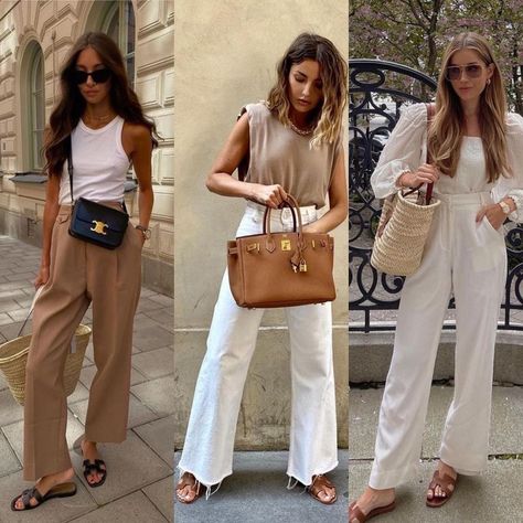 "Mi piace": 2.686, commenti: 11 - Fashion Inspiration (@modeblogg) su Instagram: "30 inspiring summer looks with @hermes sandals 🤎 yes or no?" Hermes Sandals Women Outfit, Cognac Sandals Outfit Summer, Tan Slides Outfit Summer, Classy Sandals Outfit, How To Style Brown Sandals, Outfits With Hermes Sandals, Hermes Flats Outfit, Hermes Legend Sandals Outfit, Hermes Sandals Brown