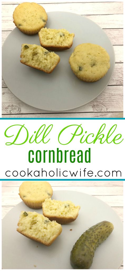 Sweet Cornbread Muffins, Pickle Pasta, Dill Pickle Soup, Savory Cornbread, Dill Pickle Pasta Salad, Dill Pickle Recipe, Cornbread Muffins, Cooking Challenge, Sweet Cornbread