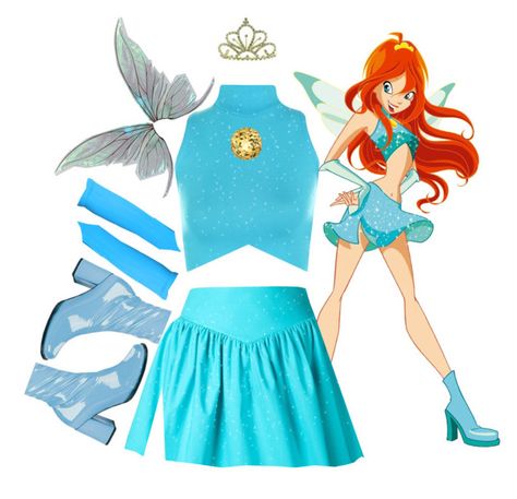 "Winx Club ~ Bloom" by lalalasprinkles ❤ liked on Polyvore featuring WearAll, Moschino, Mark Broumand and Kate Marie Wind Club Costume, Bloom Winx Club Costume, Wind Club, Winx Cosplay, Cute Group Halloween Costumes, Bloom Winx, Fairy Halloween Costumes, Best Friend Halloween Costumes, Mark Broumand