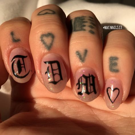 Old English Nails, Letter Nail Art, 21st Ideas, The Letter C, Las Vegas Wedding, English Letter, Letter C, Vegas Wedding, Old English