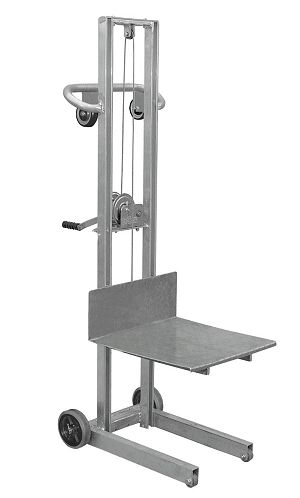 Hand Trucks R Us - Vestil Aluminum Lite Load Lift with Winch | $744.00 Elevator Design, Lift Table, Fabrication Tools, Metal Working Projects, Lift Design, Hand Trucks, Garage Tools, Work Bench, Metal Working Tools