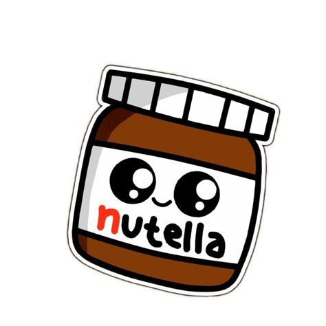 Nutella Sticker, Nutella, Drawings, Kawaii