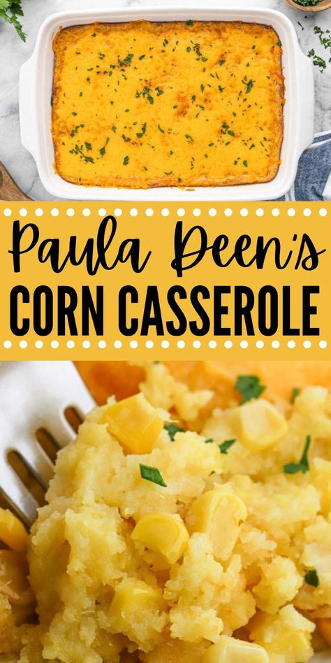 Paula Deen's Corn Casserole - Eating on a Dime Iowa Corn Casserole, Paula Dean Thanksgiving, Paula Deen Dressing, Paula Deans Corn Casserole Jiffy, Corn Pudding Recipe Jiffy Paula Deen, Paula Dean Corn Casseroles, Paula Deen Corn Casserole, Famous Daves Cornbread, Country Cornbread