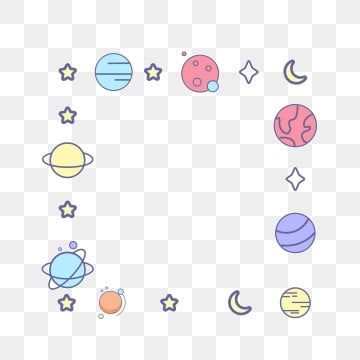 Solar System Border Design, Moon And Star Border Design, Space Border Design, Moon Border Design, Space Bujo, Square Png, Space Clipart, Creative School Project Ideas, Stars Space