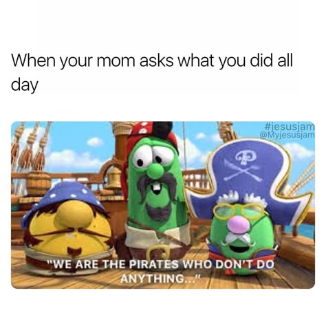 Veggie Tales Funny, Jesus Jokes, Funny Christian Jokes, Jesus Memes, Bible Humor, Christian Jokes, Childhood Memories 2000, Veggie Tales, Clean Memes