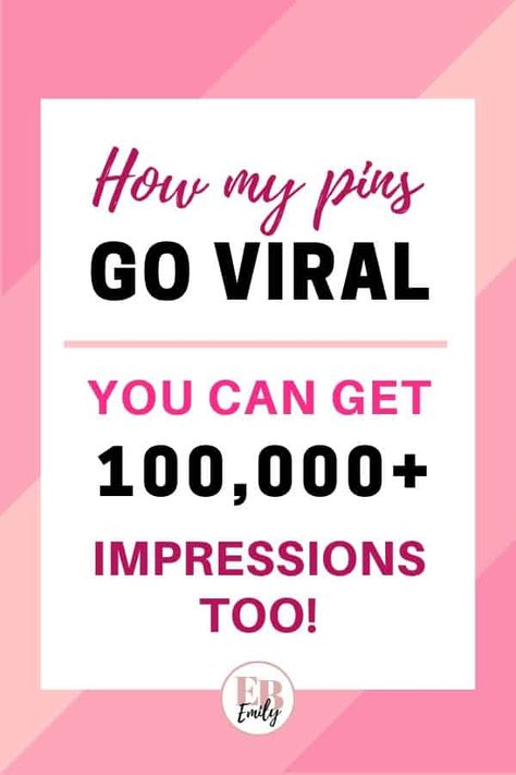 Want to go viral on Pinterest? Click to read how to get more impressions on your pins and reach more people on Pinterest. Check out how I get viral pins to learn how to you can go viral on Pinterest and get more followers now! #pinteresttips #socialmediatips #pinterestforbeginners #goviral How To Get Followers, Get More Followers, Pinterest Marketing Strategy, Going Viral, How To Go, Pinterest Strategy, More Followers, Pinterest For Business, Seo Tips