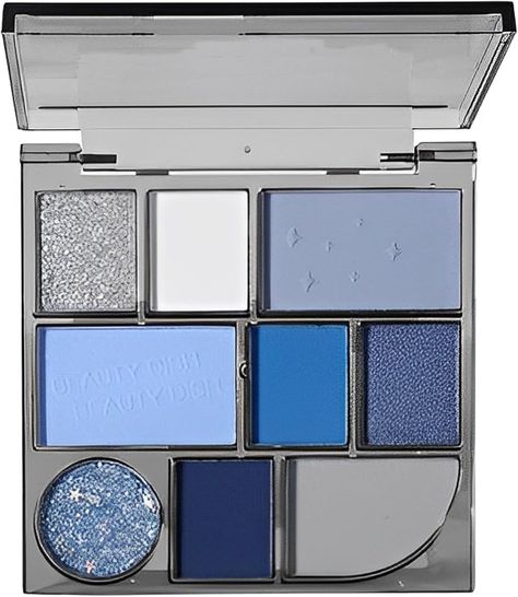 Blue Eyeshadow Palette Aesthetic, Navy Blue Makeup, Blue Pallets, Blue Eyeshadow Palette, Skin Care Salon, Pigment Eyeshadow, Blue Eyeshadow, Blue Makeup, Eye Palette