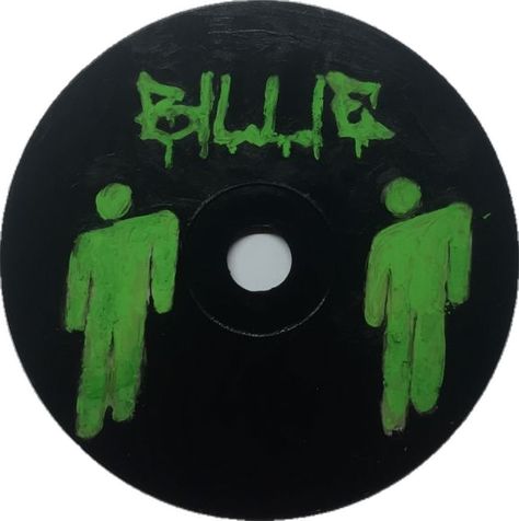 Billie Eilish CD art Cd Art Easy, Vinyl Record Art Ideas, Creative Story Ideas, Record Painting, Monster Crafts, Vinyl Record Art, Cd Art, Record Art, Art Easy