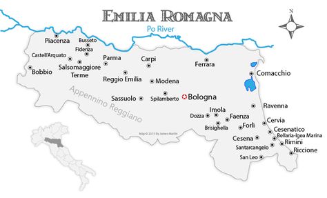 Explore the Emilia Romagna region with this map and travel guide showing where to go. Italian Things, Solo Trips, Italy Trip Planning, Fruit Infused Water Bottle, Bologna Italy, Italy Map, Italy Trip, Regions Of Italy, Travel Map