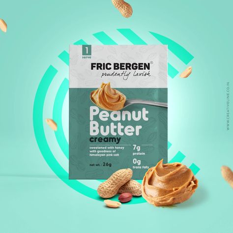 Fric Bergen Peanut Butter Sachet on Packaging of the World - Creative Package Design Gallery Peanut Butter Packaging Design Creative, Peanut Butter Label Design, Jif Peanut Butter, Cookies Branding, Jar Packaging, Homemade Peanut Butter, Homemade Butter, Food To Go, Packaging Labels Design