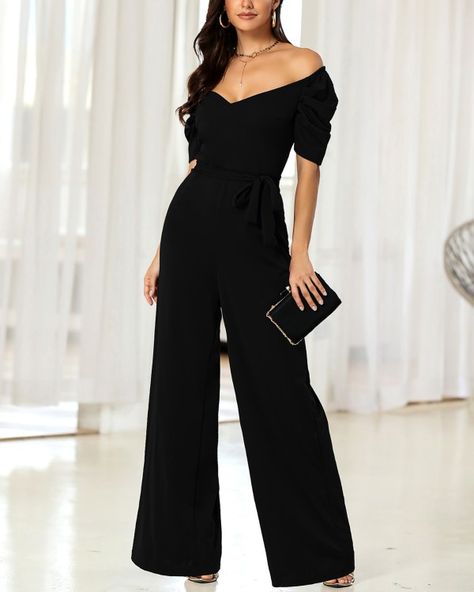 Special Event Dresses, Wrap Jumpsuit, Jumpsuit Chic, Party Package, Jumpsuit With Sleeves, Trendy Clothes For Women, Dresses Shoes, Event Dresses, Buy Dress