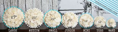 Size guide Bouquet Sizes Chart, Navy Bridal Bouquet, Bouquet Sizes, Handmade Wedding Bouquet, Tiny Wedding, Balsa Wood, Bouquet Toss, Wedding Decor Inspiration, Wedding Pins