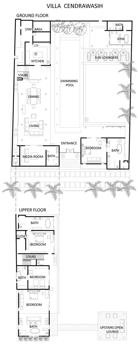 Bali Villa Floorplan, Villa Floorplan, Bali Homes, Villa Compound, Balinese Villa, Bali Architecture, Villa Ideas, Villas In Bali, Bali Style Home