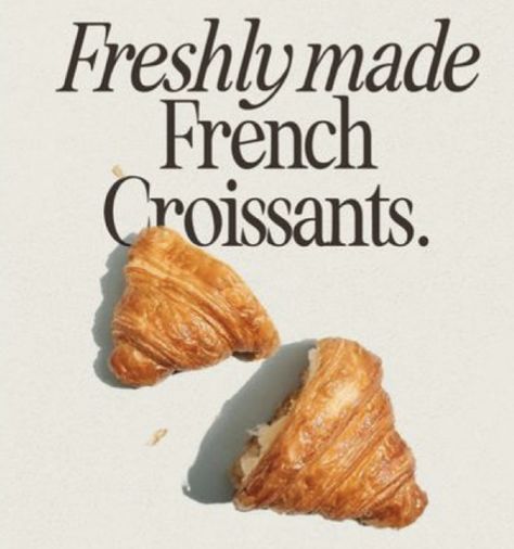 French Croissant, Brunch Club, Cafe Posters, Design Cafe, Food Promotion, Ads Creative Advertising Ideas, Coffee Shop Aesthetic, French Bakery, Food Graphic Design