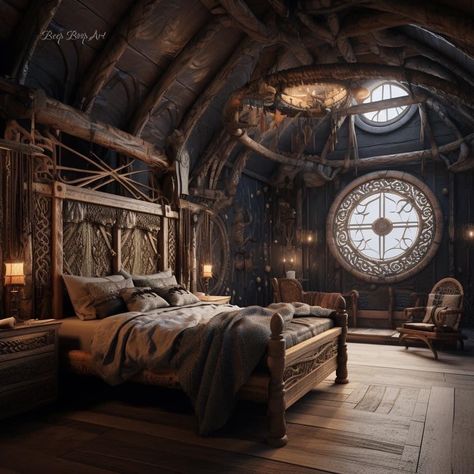 Celtic Bedroom, Nordic Room, Fantasy Bedroom, Cabin Inspiration, Fairy House Diy, House Floor Design, Wealthy Affiliate, Victorian Cottage, Modern Tiny House