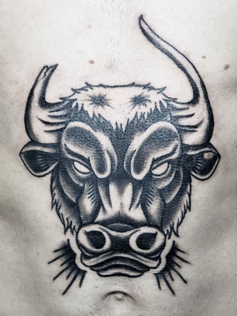 •TRADITIONAL BULL• . . . . . #traditional #traditionaltattoo #traditionalartist #flashtattoo #tattooed #tattoo #tattoolife #tattoomagazine #inkedmagazine #inked #ink #inkedgirl #inkedman #traditionalbull #bull | Jun 7th 2019 | 1029888 Old School Tattoo Sleeve, Bull Tattoo, Skull Hand Tattoo, Bull Tattoos, Retro Tattoos, Traditional Tattoo Art, Inked Magazine, Tattoo Magazines, Skull Hand