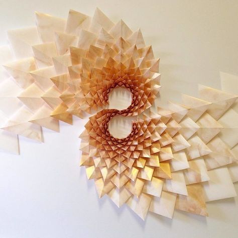 Matt Shlian, Origami Wall Art, Simple Sheets, Folding Techniques, Geometric Origami, Paper Installation, Paper Art Sculpture, Paper Engineering, Geometric Sculpture