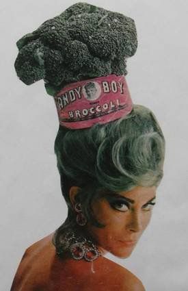 . 1960s Mod Fashion, Weird Vintage, Hair Affair, Broccoli Salad, Crazy Hair Days, Mod Fashion, Funny Halloween Costumes, Easter Hairstyles, Bad Hair Day