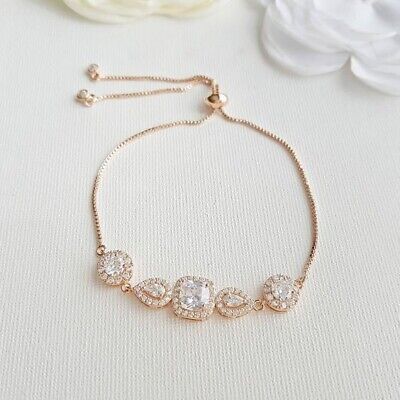 (eBay) Find many great new & used options and get the best deals for 6Ct Cushion Lab Created Diamond Womens Bolo Bracelet 14K Rose Gold Plated Silver at the best online prices at eBay! Free shipping for many products! Full Bridal Jewellery Set, Rose Gold Bracelets, Gold Bracelet Wedding, Rose Gold Drop Earrings, Square Crystal, Set Bracelet, Bolo Bracelet, Rose Bracelet, Round Halo