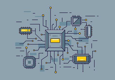 Microchip Design, Arduino Logo, Circuit Art, Electronics Illustration, Electronic Tattoo, Technology Design Graphic, Micro Chip, Circuit Board Design, Technology Posters