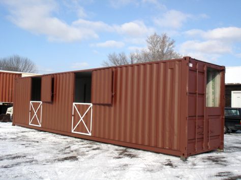 storage container horse barns - Google Search Small Storage Shed, Shipping Container Sheds, Horse Shed, Livestock Shelter, Goat Shelter, Small Barns, Barn Stalls, Horse Shelter, Goat Barn