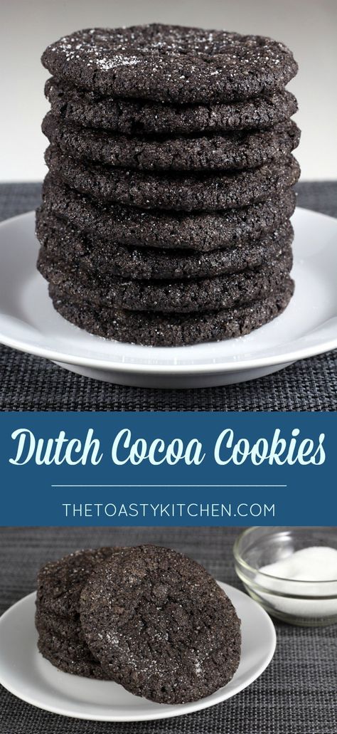 Recipes Using Dutch Processed Cocoa, Archway Dutch Cocoa Cookie Recipe, Black Cocoa Cookie Recipes, Dutch Chocolate Cookies, Dutch Process Cocoa Recipes, Dutch Cocoa Recipes, Black Cocoa Cookies, Dutch Cocoa Cookies, Scandinavian Desserts