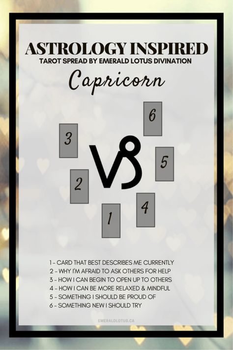 Tarot Spreads - Astrology Inspired: Earth Signs — Emerald Lotus Divination Capricorn Tarot, Astrology For Beginners, Astrology Wallpaper, Tarot Card Layouts, Tarot Reading Spreads, Learning Tarot Cards, Tarot Guide, Tarot Card Spreads, Tarot Tips