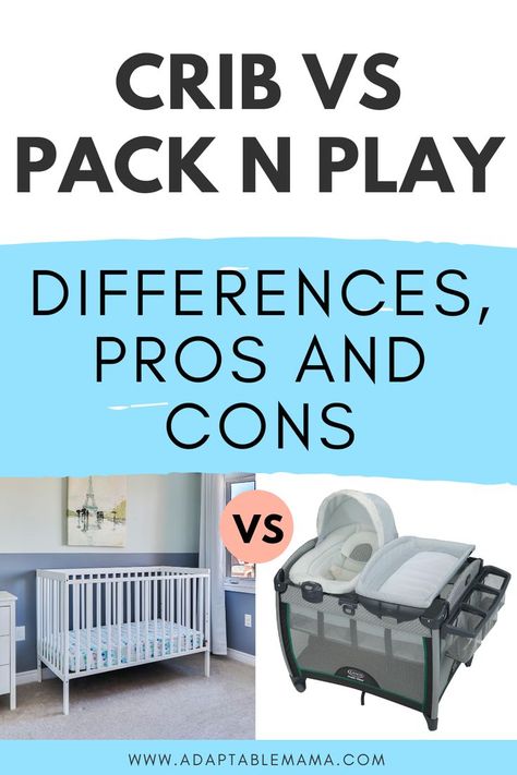 Are you undecided between a crib vs pack n play? Read on to find out their many differences, pros and cons, what will give you more value for your money and more. Induce Labor, Prepare For Labor, Getting Ready For Baby, Pack And Play, Pack N Play, Baby Care Tips, Organized Packing, Before Baby, Which Is Better