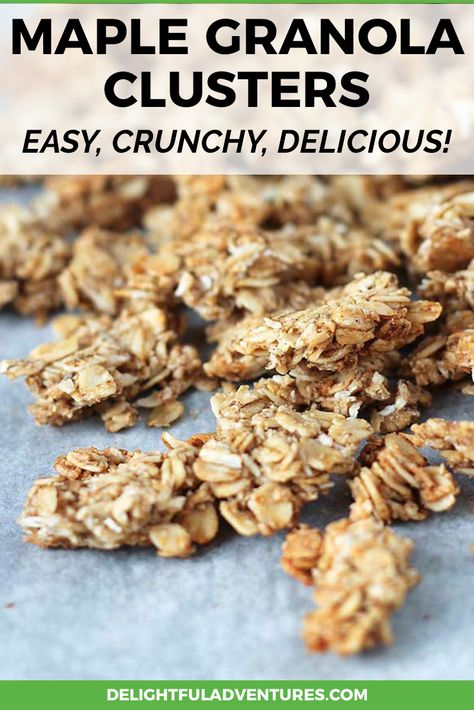 Oat Clusters Healthy, Granola Clusters Recipe Healthy, Oat Clusters Recipe, Diy Granola Clusters, Granola Without Nuts Recipe, Granola Clusters Recipe Nut Free, Granola Ideas, Oat Granola Recipe, Cereal Mixes