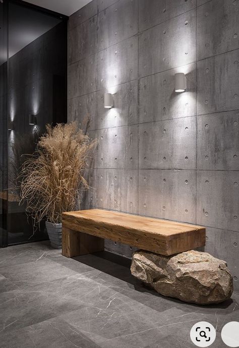 Lounge Workspace, Diy Concrete Furniture, Concrete And Wood Table, Interior Design Concrete, Minimalist Landscape Design, Architectural Table, Concrete Interior Design, Contemporary Architecture Design, Architect Studio