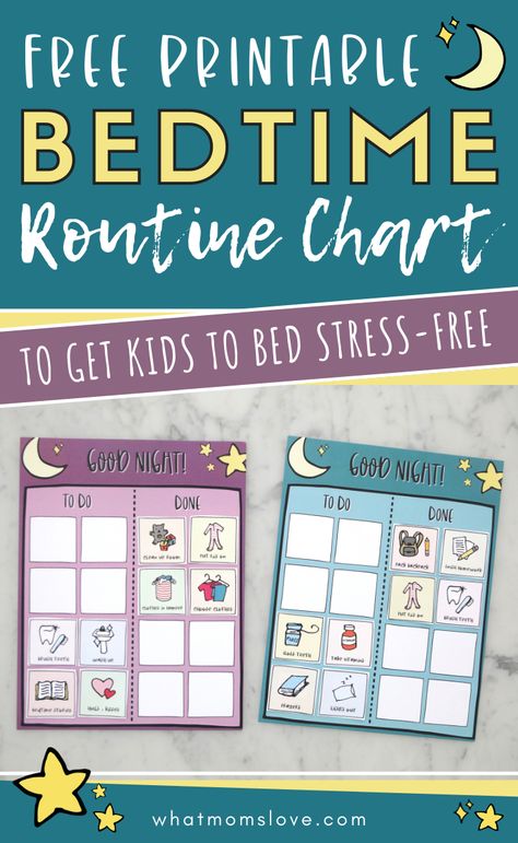 Free Printable Bedtime Routine Chart for Kids | Use this customizable checklist at night time to get your kids to sleep faster, and become more independent. Great for children of all ages, from toddler to teens. Toddler Bedtime Routine Chart, Bedtime Routine Printable, Bedtime Chart, Daily Routine Chart For Kids, Toddler Chart, Toddler Bedtime Routine, Bedtime Routine Chart, Morning Routine Chart, Kids Bedtime Routine