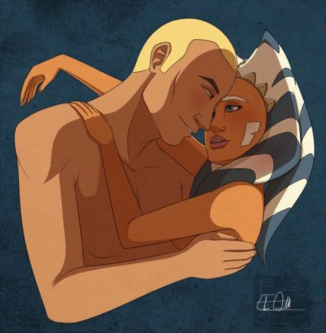 Rex And Ahsoka Ships Fanart, Commander Bly X Aayla Secura Fanart, Ahsoka X Rex Fanart, Ahsoka And Rex Fanart, Rex And Ahsoka Ships, Rex X Ahsoka, Star Wars Couples, Captain Rex, Star Wars Background