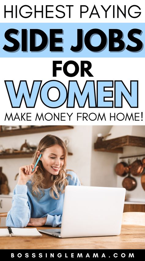 side hustles for women Business Ideas For Women, Best Business Ideas, Jobs For Women, Legit Work From Home, Online Jobs From Home, High Paying Jobs, Online Work From Home, Social Media Jobs, Side Jobs